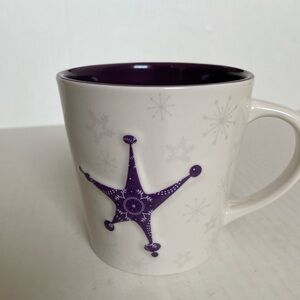 Starbucks Holiday Mug Purple Star Snowflake Design – Like New